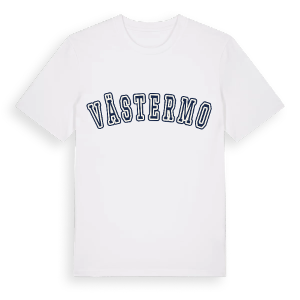 Västermo college t-shirt – ekologisk bomull t-shirt från Pinshirt