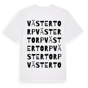 Västertorp ordlek t-shirt – ekologisk bomull t-shirt från Pinshirt