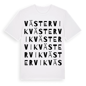 Västervik ordlek t-shirt – ekologisk bomull t-shirt från Pinshirt