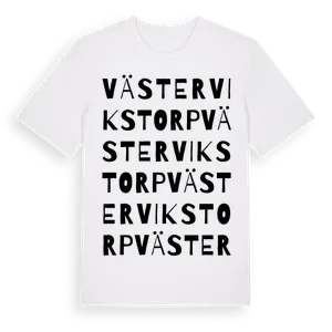 Västervikstorp ordlek t-shirt – ekologisk bomull t-shirt från Pinshirt