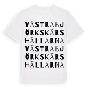 Västra Björkskärshällarna ordlek t-shirt – ekologisk bomull t-shirt från Pinshirt
