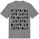 Mid Heather Gray t-shirt med Västra Djupvik ordlek t-shirt