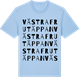 Blue Soul t-shirt med Västra Frutäppan ordlek t-shirt