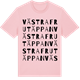 Pink Cotton t-shirt med Västra Frutäppan ordlek t-shirt