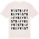 Vintage White t-shirt med Västra Fyrby ordlek t-shirt