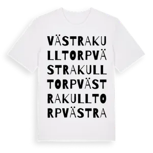 Västra Kulltorp ordlek t-shirt – ekologisk bomull t-shirt från Pinshirt