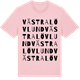 Pink Cotton t-shirt med Västra Lövlund ordlek t-shirt