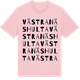 Pink Cotton t-shirt med Västra Näshulta ordlek t-shirt