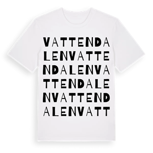 Vattendalen ordlek t-shirt – ekologisk bomull t-shirt från Pinshirt