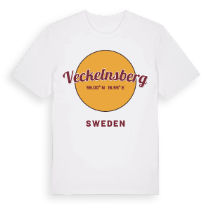 Veckelnsberg cirkel t-shirt – ekologisk bomull t-shirt från Pinshirt