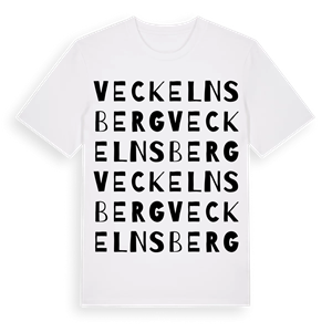 Veckelnsberg ordlek t-shirt – ekologisk bomull t-shirt från Pinshirt