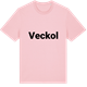 Pink Cotton t-shirt med Veckol fetstil t-shirt