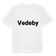 White t-shirt med Vedeby fetstil t-shirt