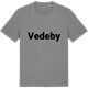 Mid Heather Gray t-shirt med Vedeby fetstil t-shirt