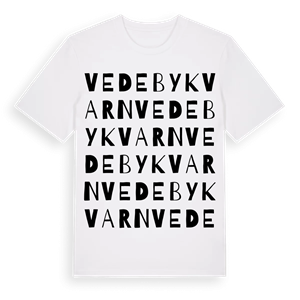 Vedebykvarn ordlek t-shirt – ekologisk bomull t-shirt från Pinshirt