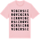 Pink Cotton t-shirt med Vegersberg ordlek t-shirt