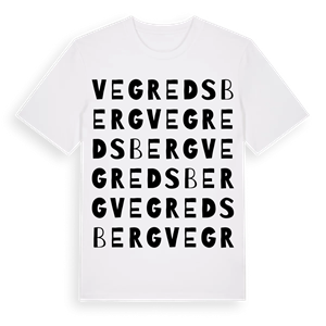 Vegredsberg ordlek t-shirt – ekologisk bomull t-shirt från Pinshirt