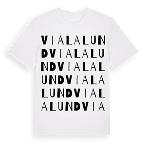 Vialalund ordlek t-shirt – ekologisk bomull t-shirt från Pinshirt