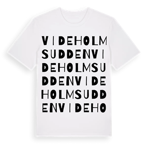 Videholmsudden ordlek t-shirt – ekologisk bomull t-shirt från Pinshirt