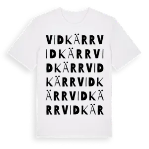 Vidkärr ordlek t-shirt – ekologisk bomull t-shirt från Pinshirt