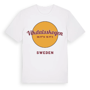 Vikdalsskogen cirkel t-shirt – ekologisk bomull t-shirt från Pinshirt