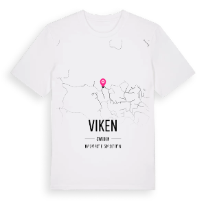 Viken karta t-shirt – ekologisk bomull t-shirt från Pinshirt