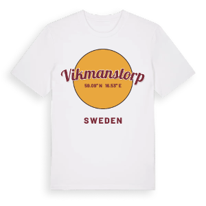 Vikmanstorp cirkel t-shirt – ekologisk bomull t-shirt från Pinshirt