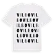 White t-shirt med Vilbo ordlek t-shirt