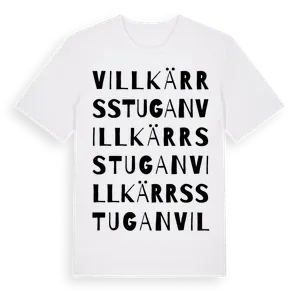 Villkärrsstugan ordlek t-shirt – ekologisk bomull t-shirt från Pinshirt