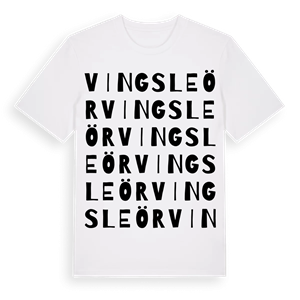 Vingsleör ordlek t-shirt – ekologisk bomull t-shirt från Pinshirt