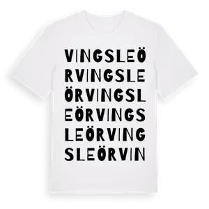Vingsleör ordlek t-shirt – ekologisk bomull t-shirt från Pinshirt