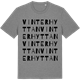 Mid Heather Gray t-shirt med Vinterhyttan ordlek t-shirt