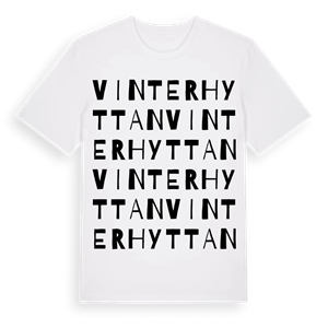 Vinterhyttan ordlek t-shirt – ekologisk bomull t-shirt från Pinshirt