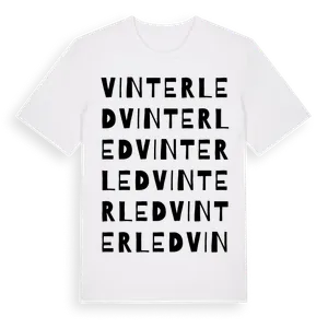 Vinterled ordlek t-shirt – ekologisk bomull t-shirt från Pinshirt