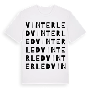 Vinterled ordlek t-shirt – ekologisk bomull t-shirt från Pinshirt