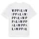 White t-shirt med Vippala ordlek t-shirt
