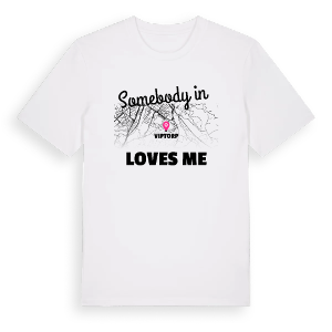 Någon i Viptorp älskar mig t-shirt – ekologisk bomull t-shirt från Pinshirt