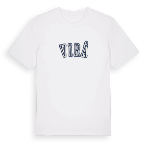 Virå college t-shirt – ekologisk bomull t-shirt från Pinshirt