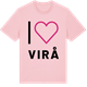 Pink Cotton t-shirt med Jag älskar Virå t-shirt stort tryck
