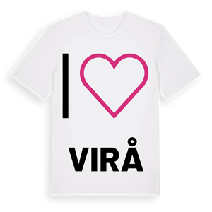 Jag älskar Virå t-shirt stort tryck – ekologisk bomull t-shirt från Pinshirt