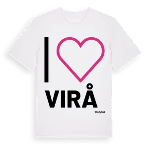 Jag älskar Virå t-shirt stort tryck – ekologisk bomull t-shirt från Pinshirt