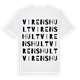 White t-shirt med Virenshult ordlek t-shirt