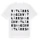 White t-shirt med Vitkärrshagen ordlek t-shirt