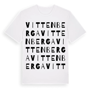 Vittenberga ordlek t-shirt – ekologisk bomull t-shirt från Pinshirt