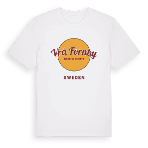 Vrå fornby cirkel t-shirt – ekologisk bomull t-shirt från Pinshirt