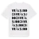 White t-shirt med Vräksudden ordlek t-shirt