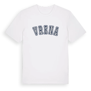 Vrena college t-shirt – ekologisk bomull t-shirt från Pinshirt