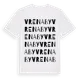 White t-shirt med Vrenaby ordlek t-shirt