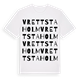 White t-shirt med Vrettstaholm ordlek t-shirt