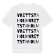 White t-shirt med Vrettstaholm ordlek t-shirt